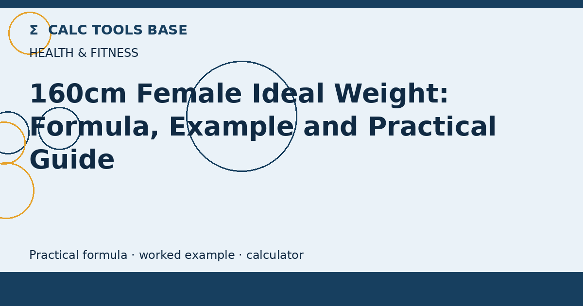 160cm Female Ideal Weight