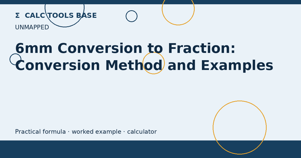 6mm Conversion To Fraction