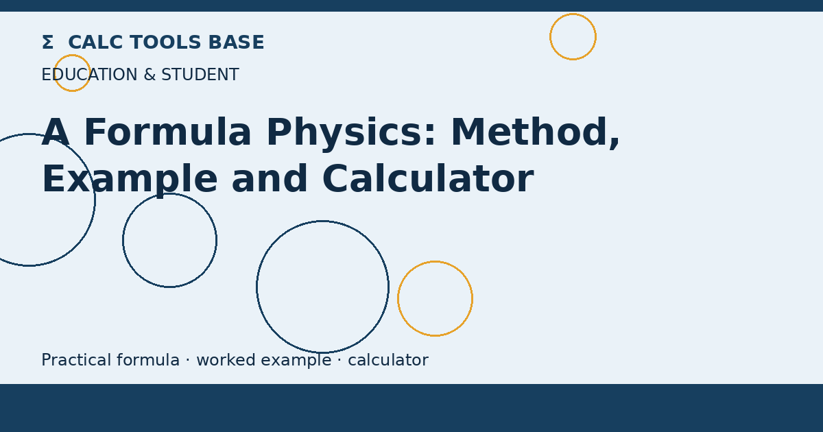 A Formula Physics