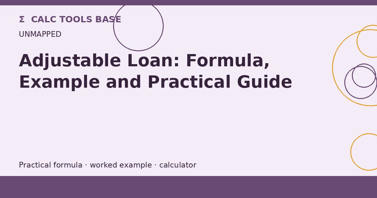 Adjustable Loan