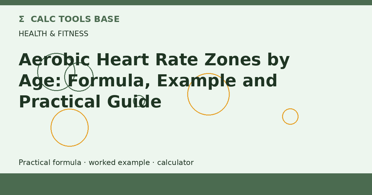 Aerobic Heart Rate Zones By Age