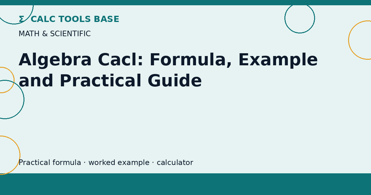 Algebra Cacl