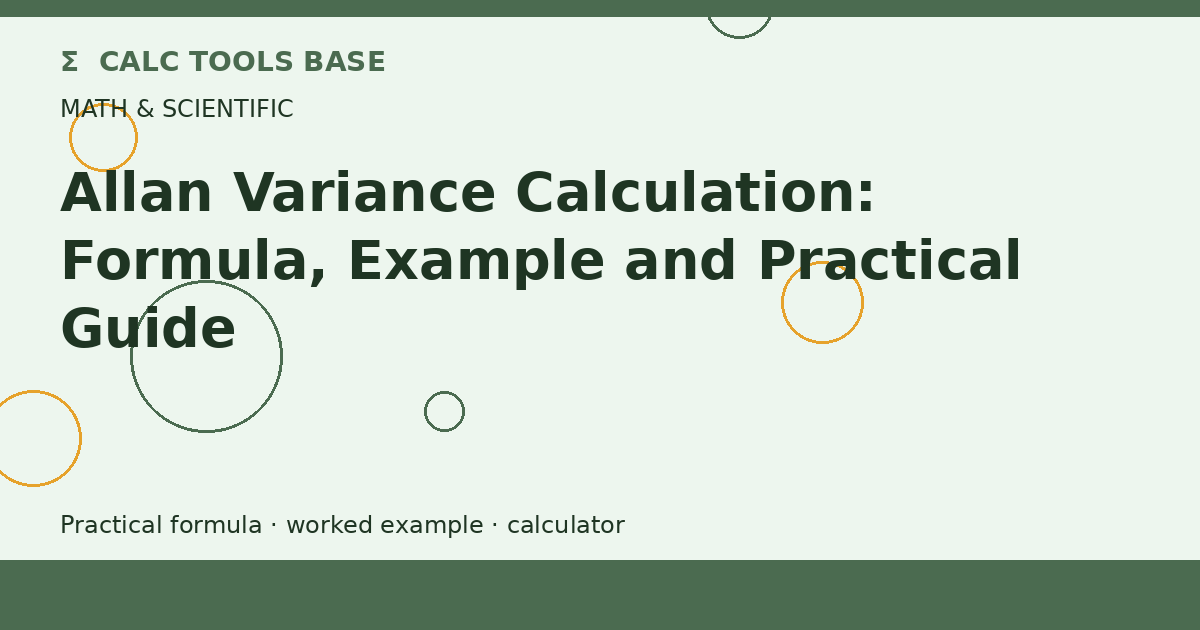 Allan Variance Calculation