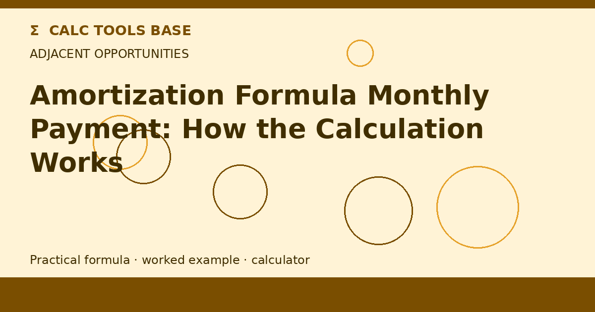 Amortization Formula Monthly Payment