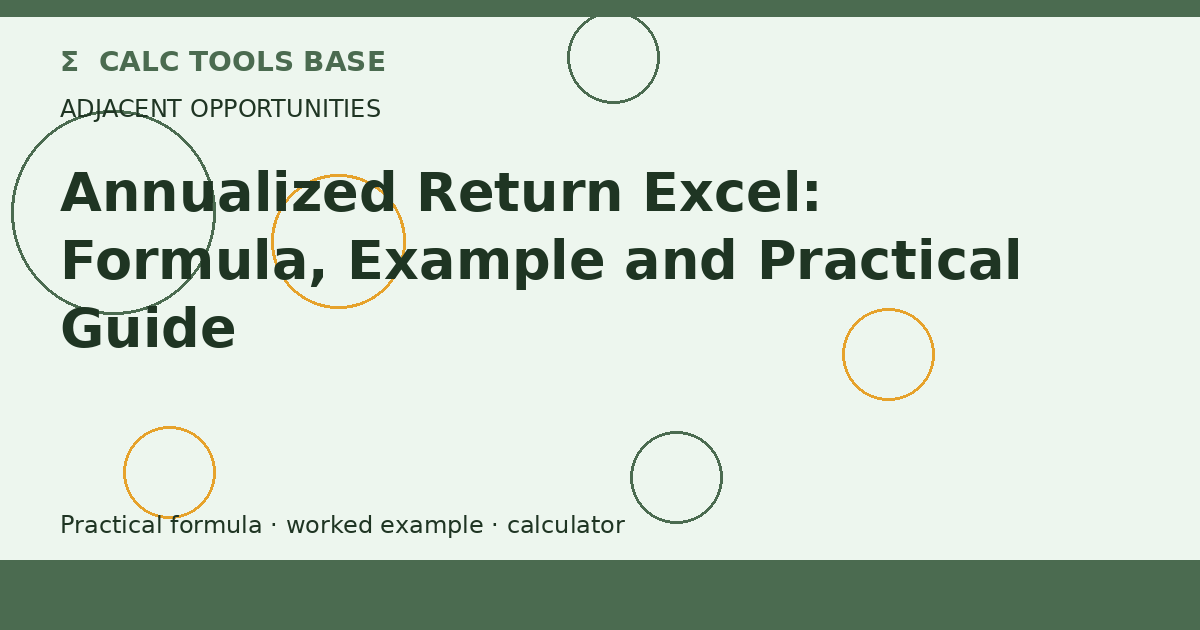 Annualized Return Excel