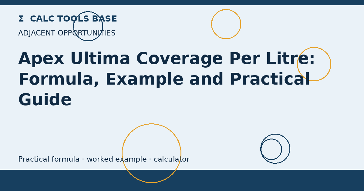 Apex Ultima Coverage Per Litre