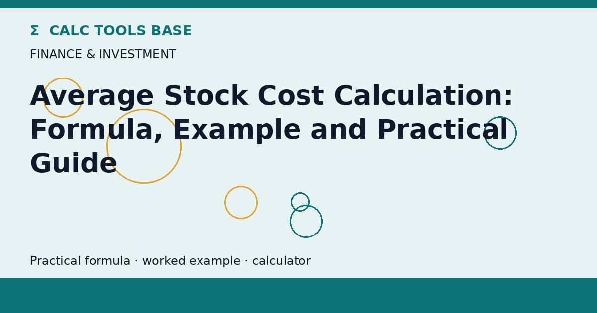 Average Stock Cost Calculation