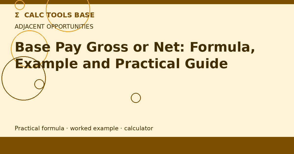 Base Pay Gross Or Net