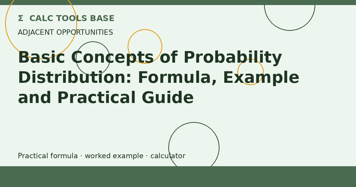 Basic Concepts Of Probability Distribution