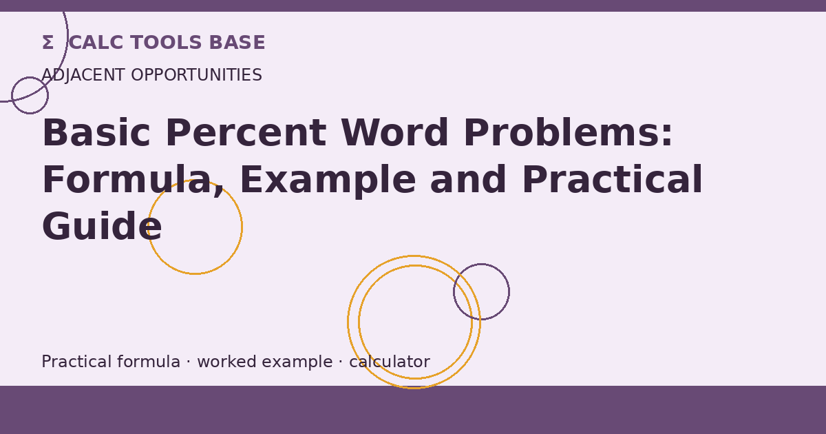 Basic Percent Word Problems
