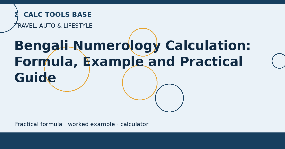 Bengali Numerology Calculation