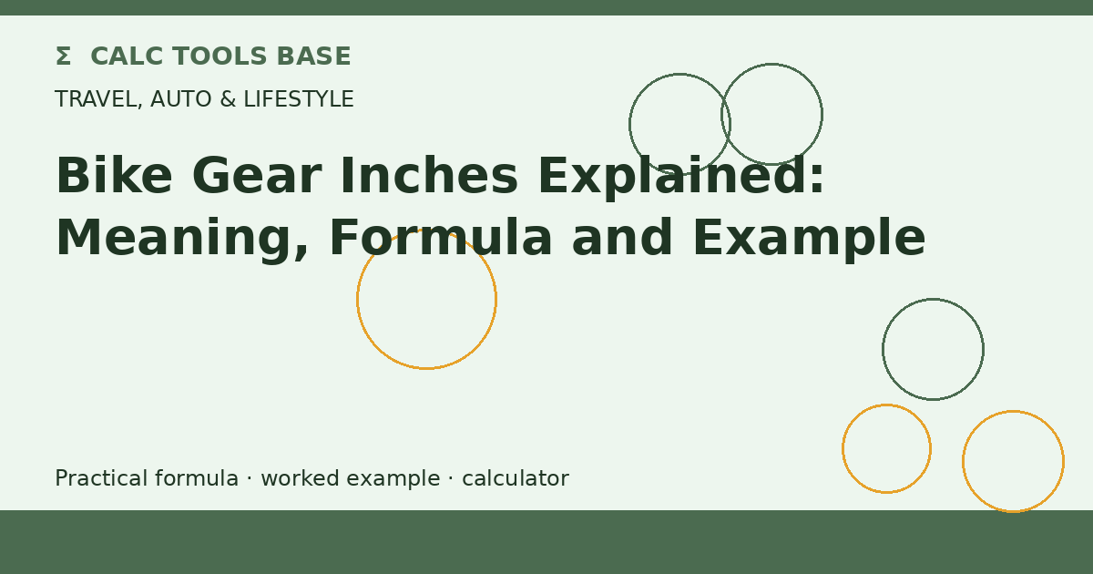 Bike Gear Inches Explained
