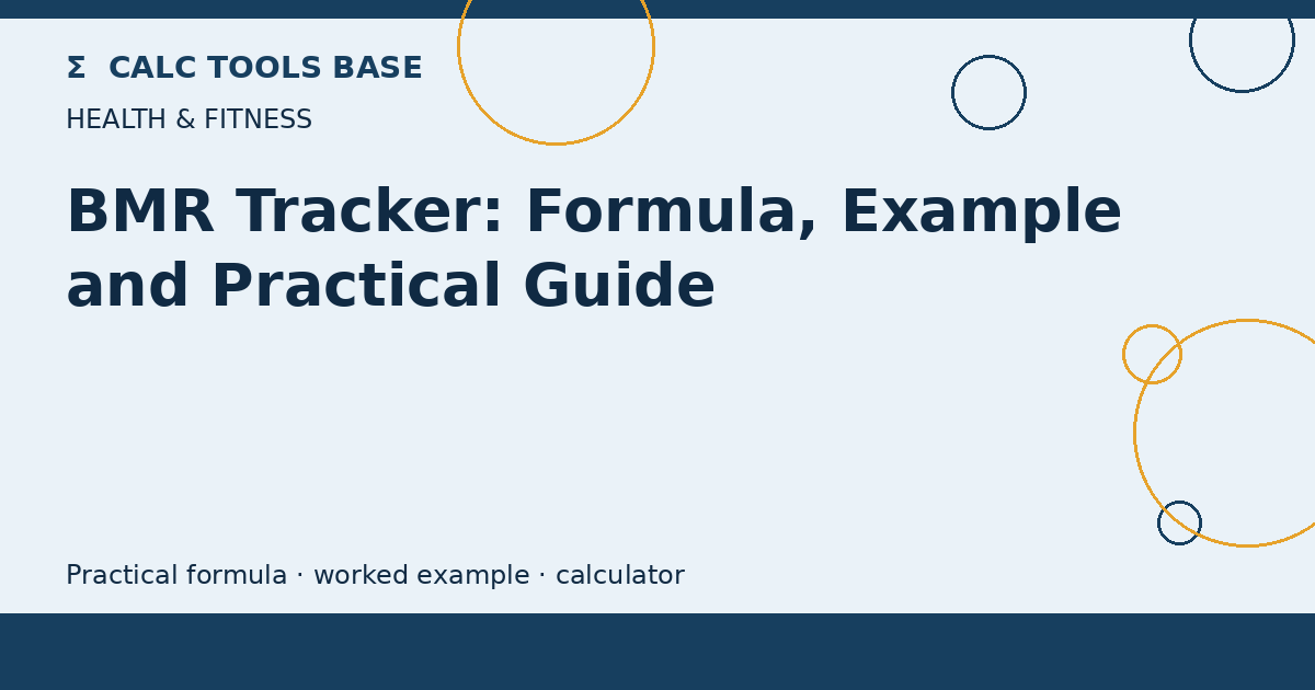 BMR Tracker
