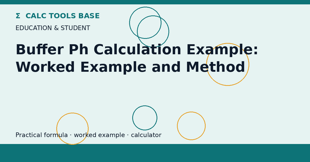 Buffer Ph Calculation Example