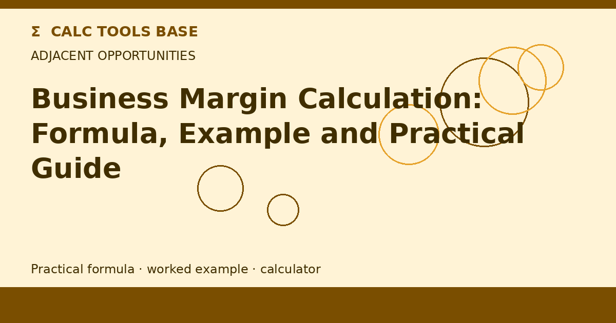 Business Margin Calculation