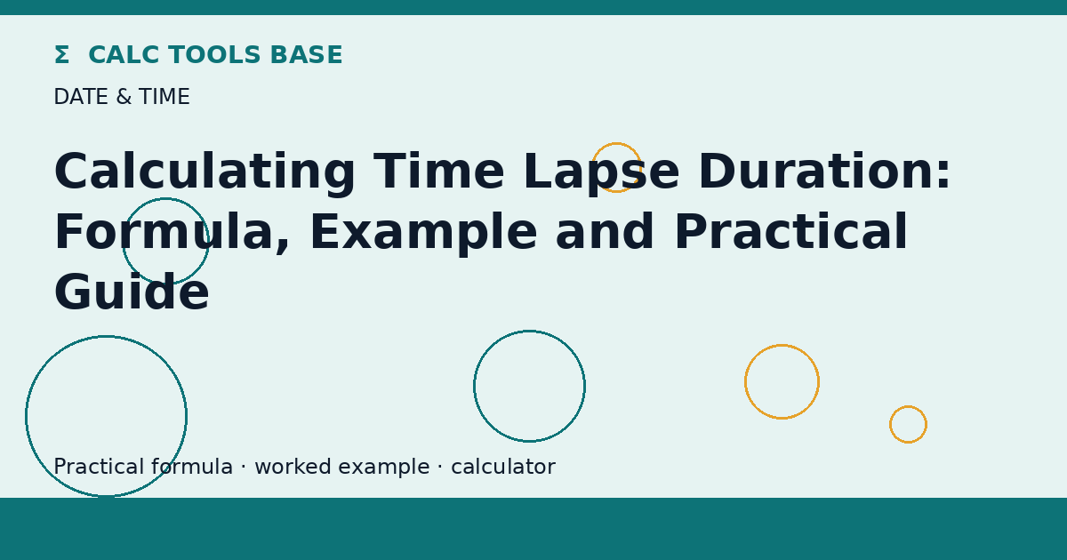 Calculating Time Lapse Duration