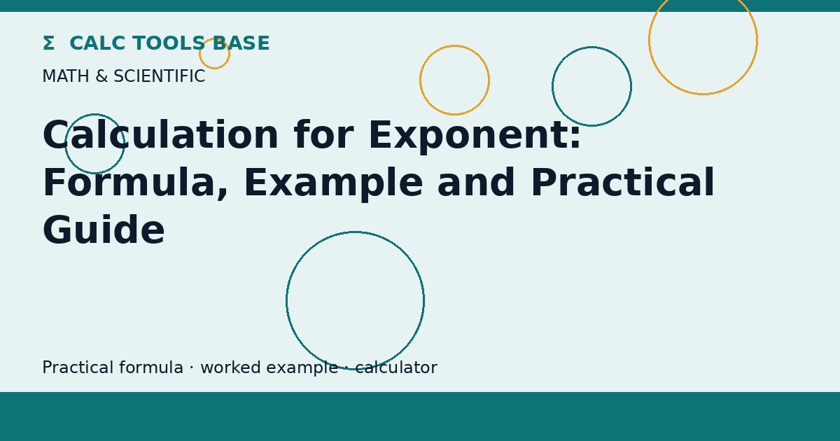 Calculation For Exponent