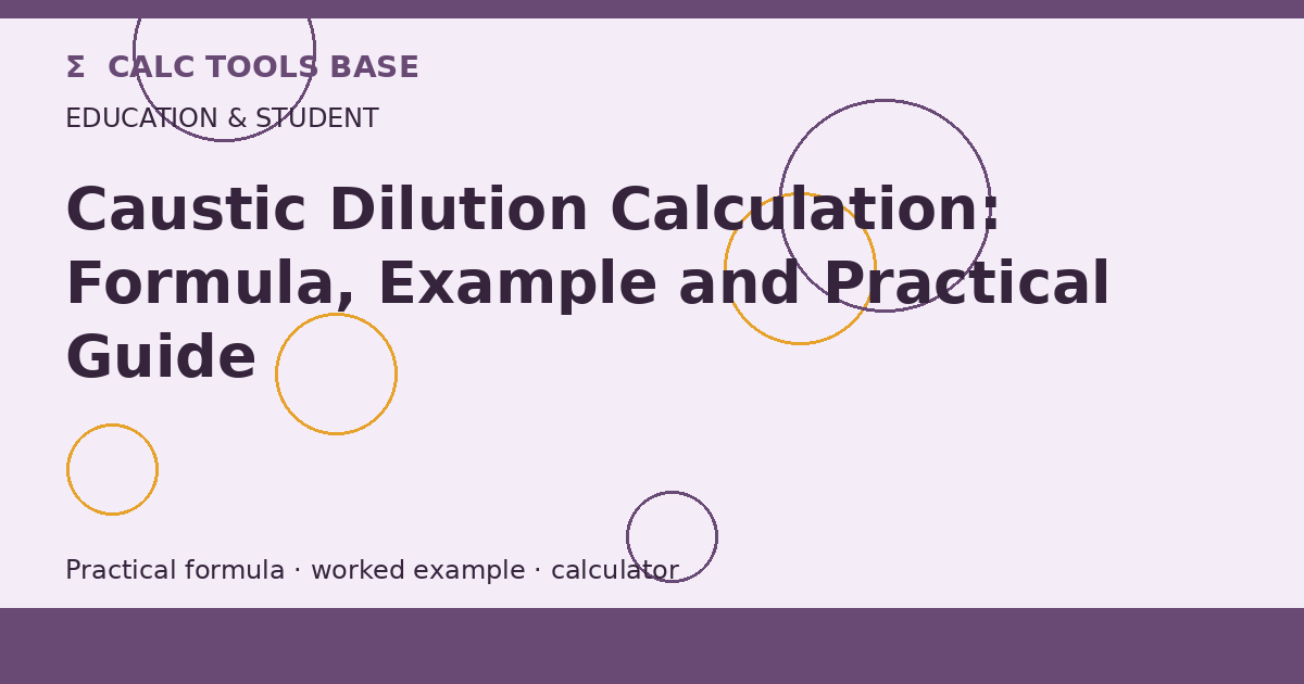Caustic Dilution Calculation