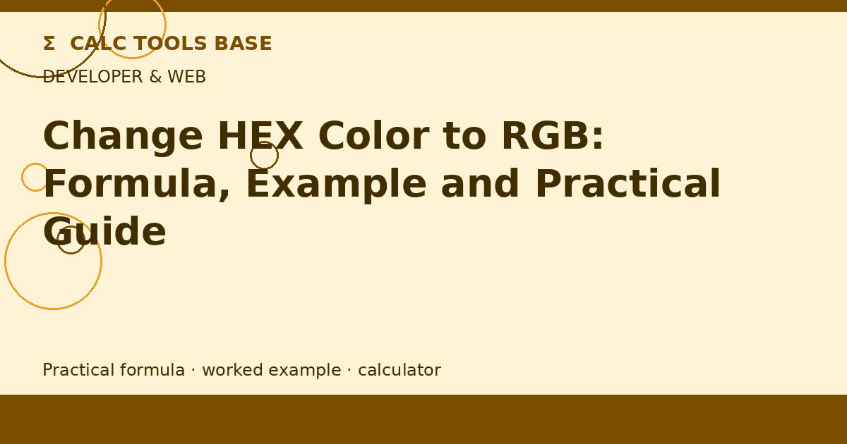 Change HEX Color To RGB
