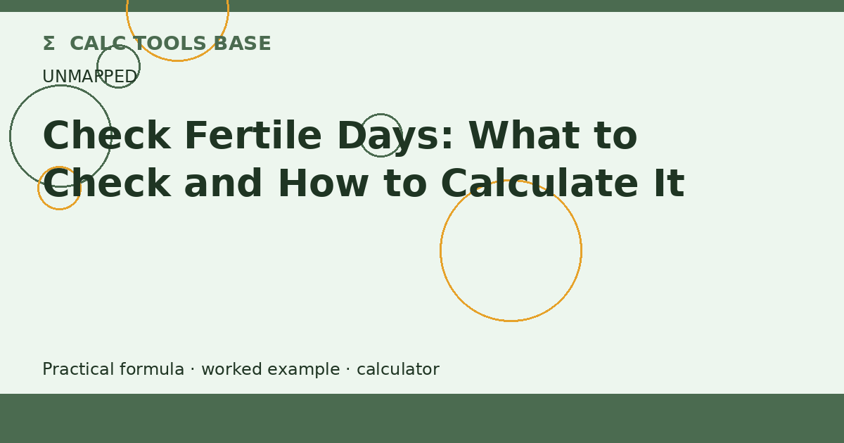 Check Fertile Days