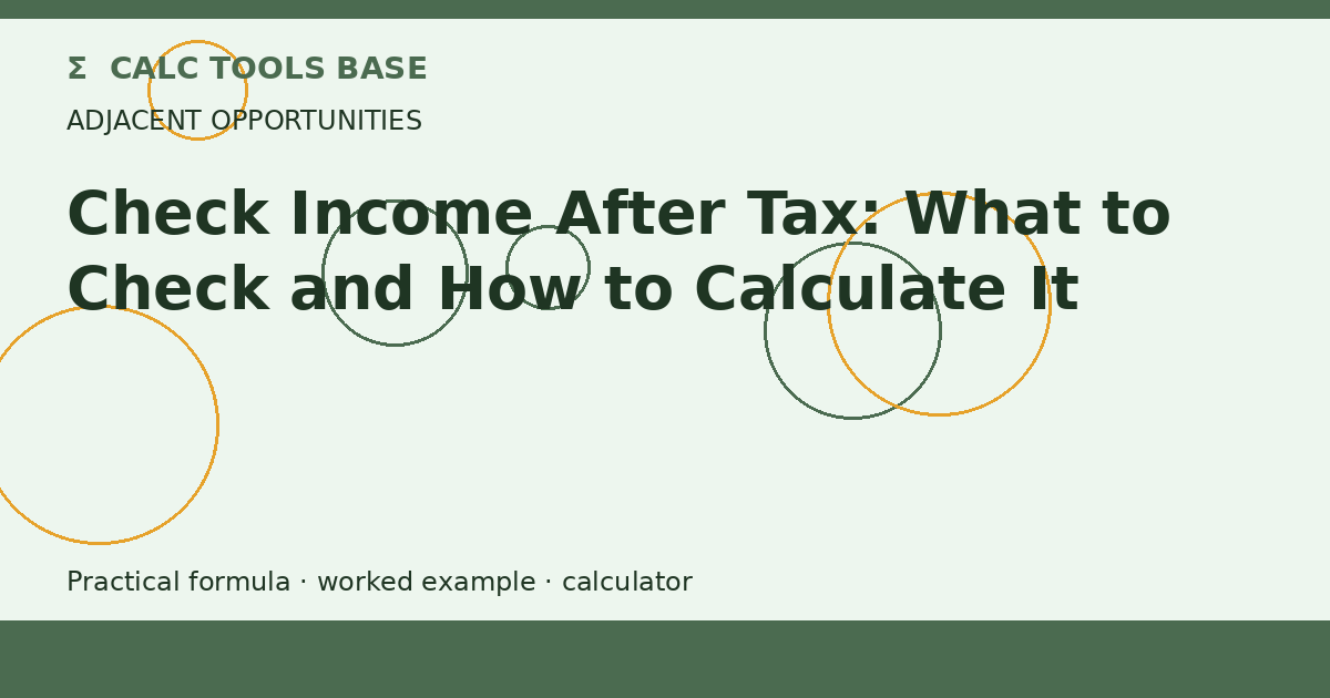 Check Income After Tax