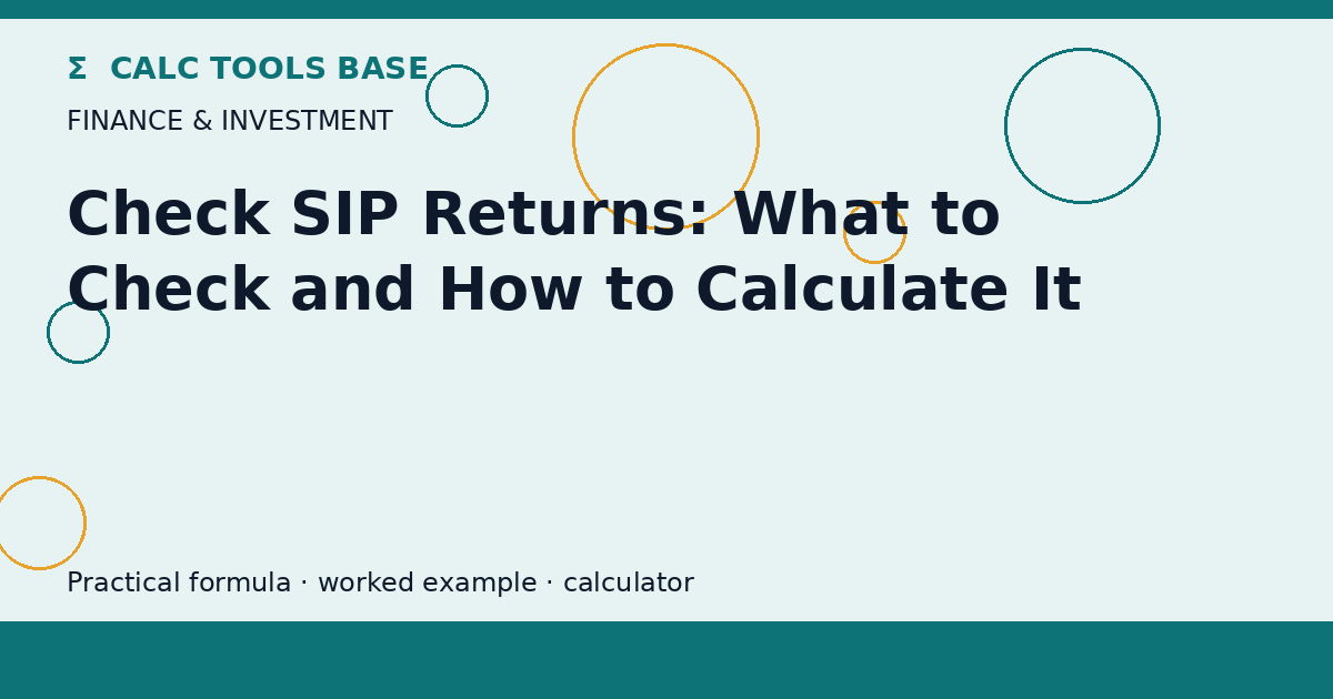 Check SIP Returns