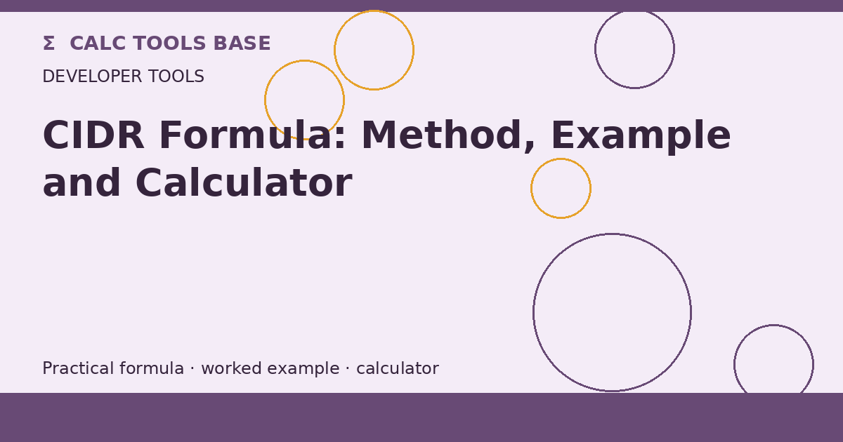 Cidr Formula