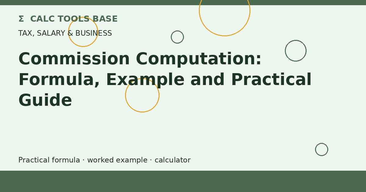 Commission Computation