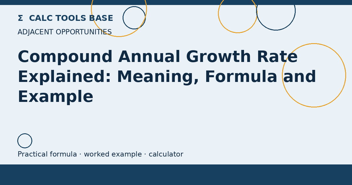 Compound Annual Growth Rate Explained