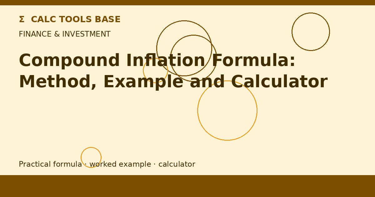 Compound Inflation Formula