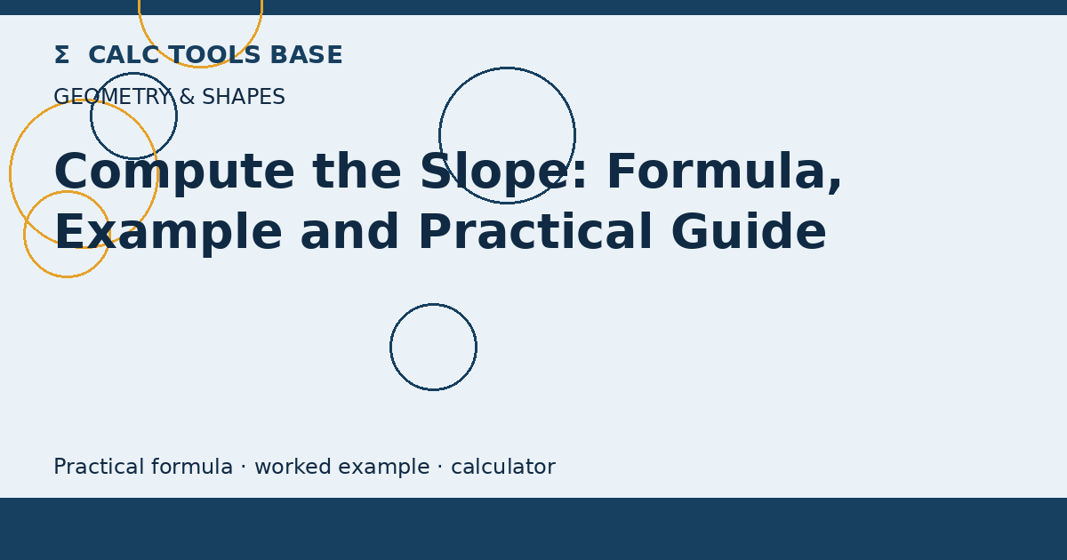 Compute The Slope