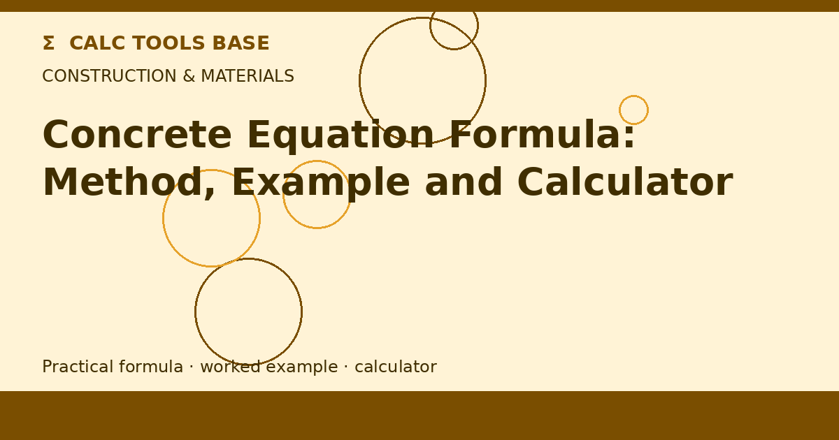 Concrete Equation