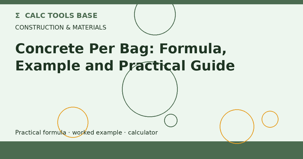Concrete Per Bag