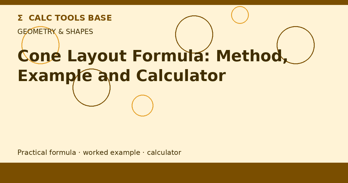 Cone Layout Formula