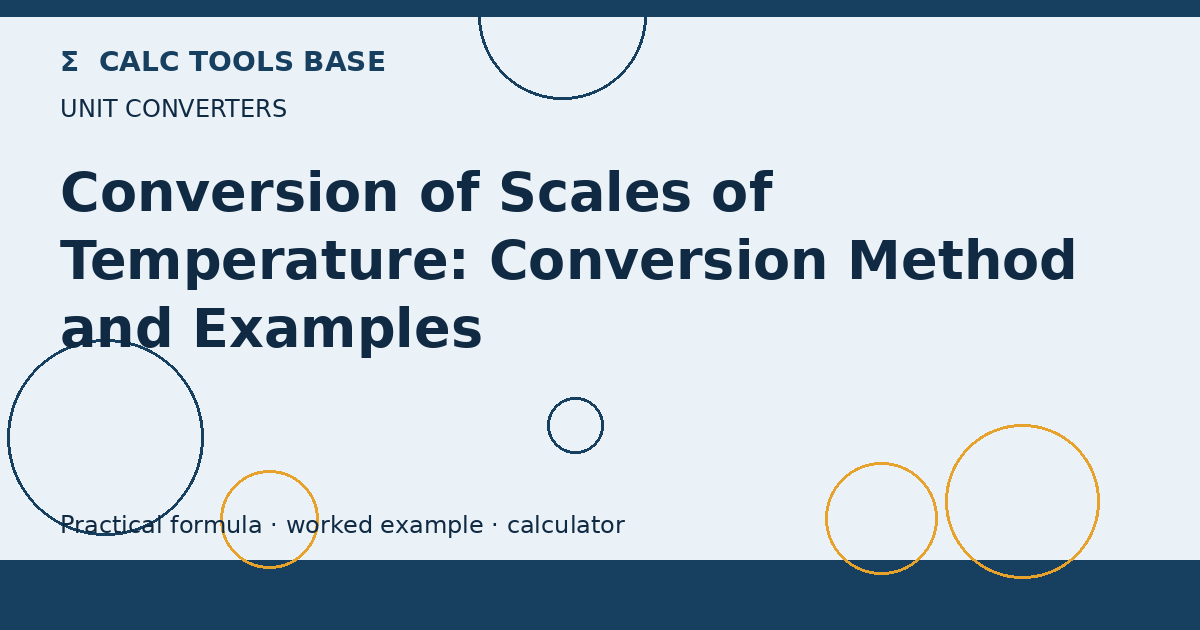 Conversion Of Scales Of Temperature