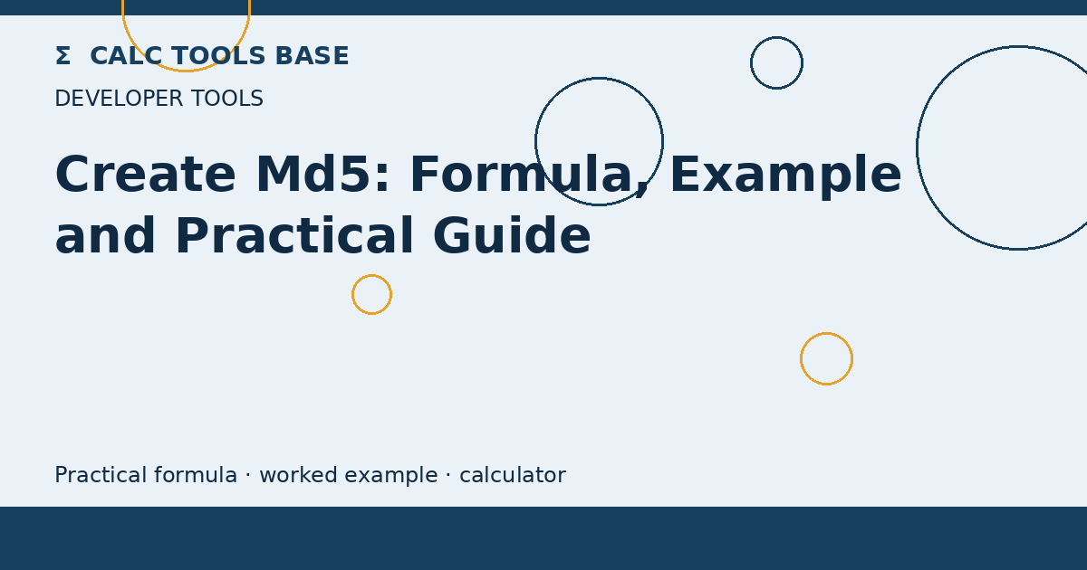 Create Md5
