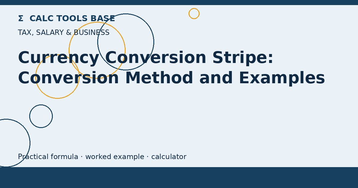 Currency Conversion Stripe
