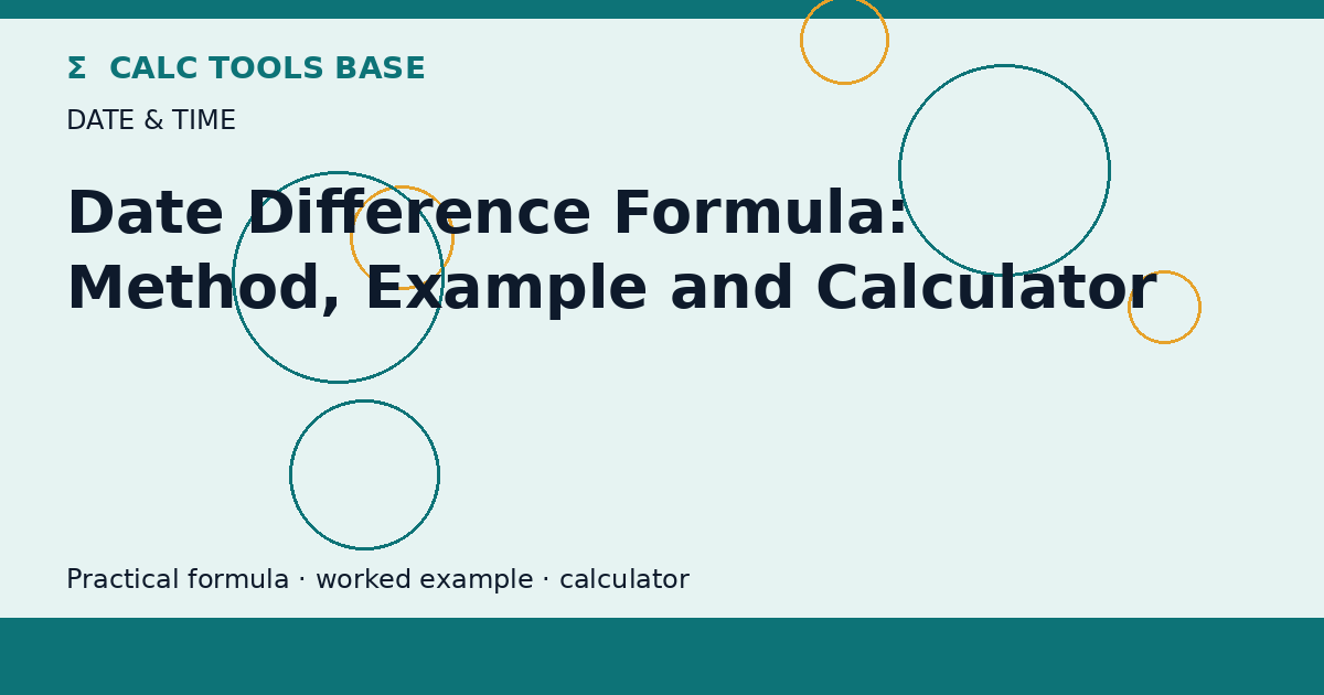 Date Difference Formula