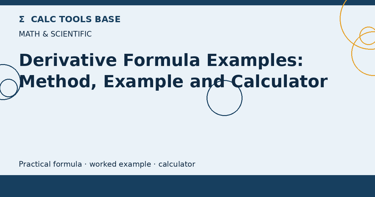 Derivative Formula Examples