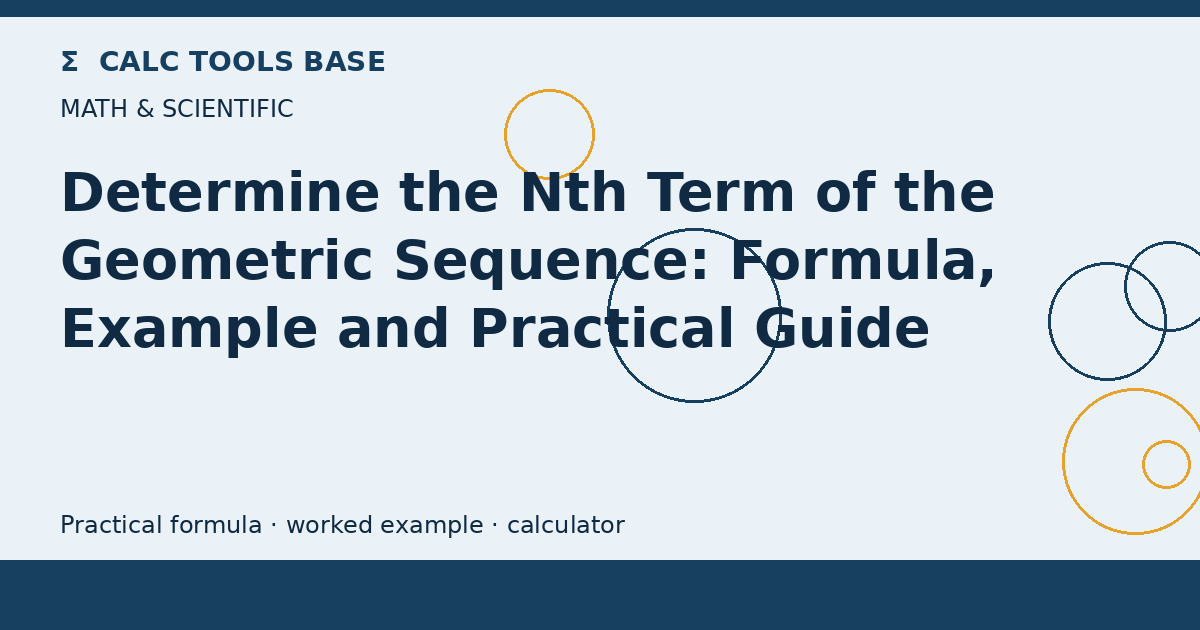 Determine The Nth Term Of The Geometric Sequence