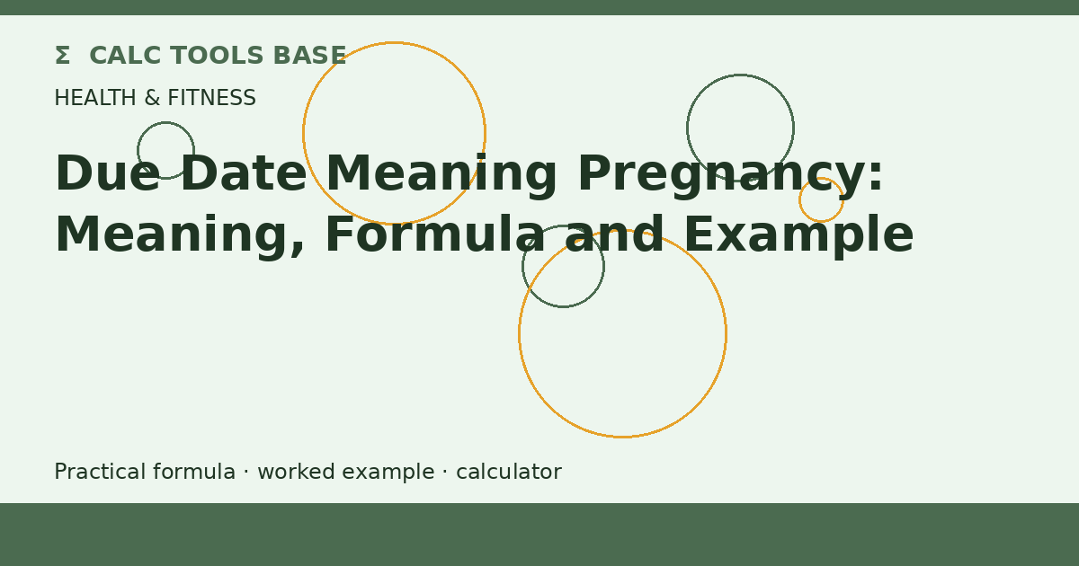 Due Date Meaning Pregnancy