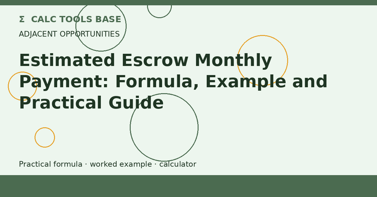 Estimated Escrow Monthly Payment