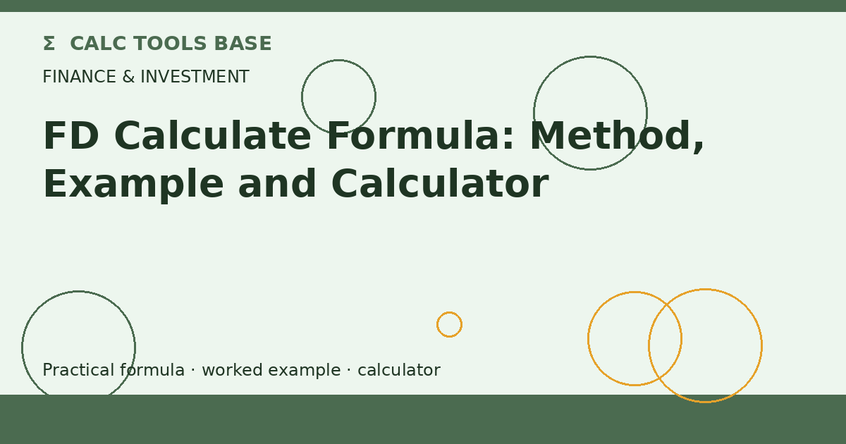 Fd Calculate Formula