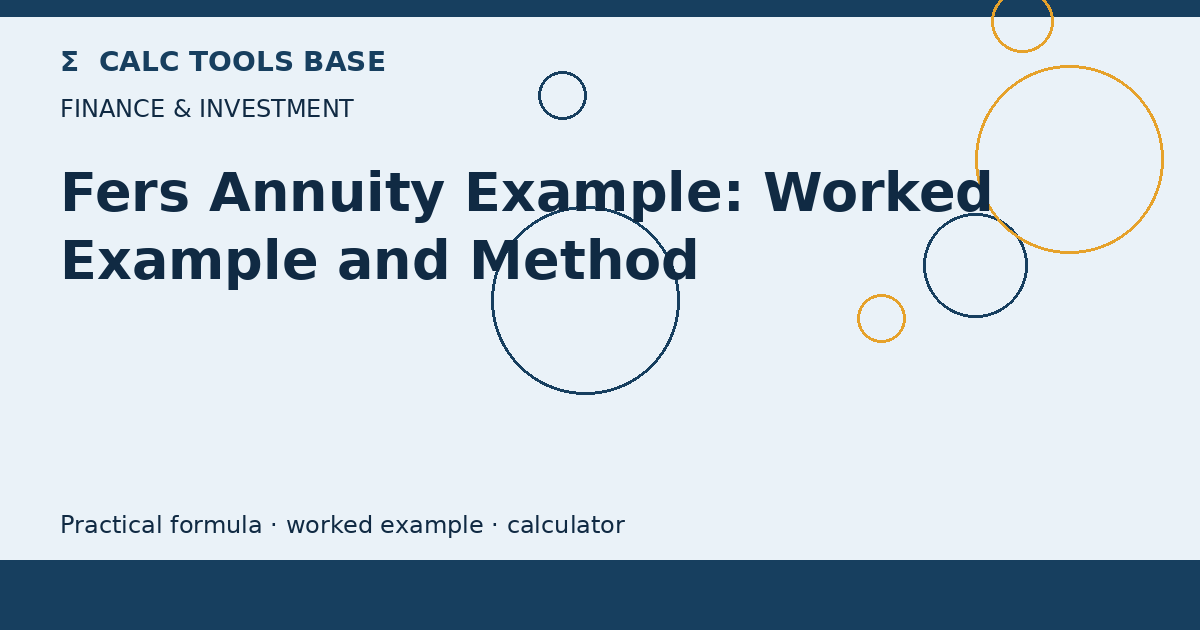 Fers Annuity Example