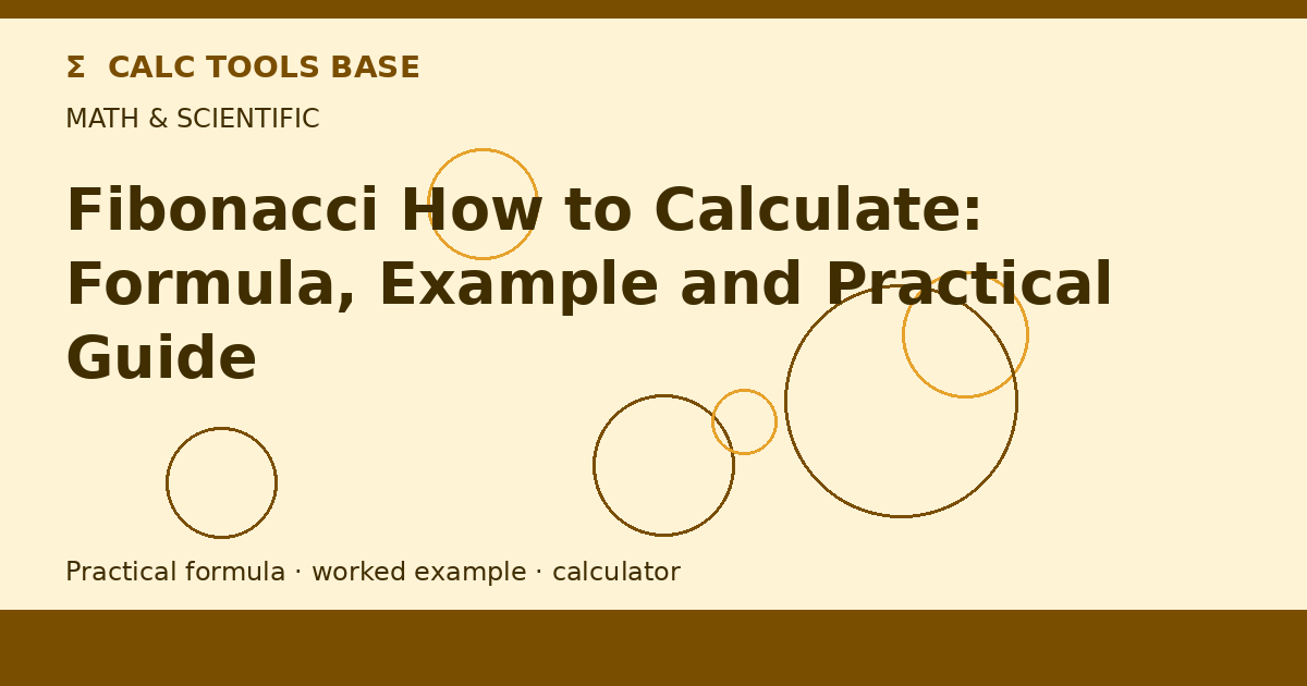 Fibonacci How To Calculate