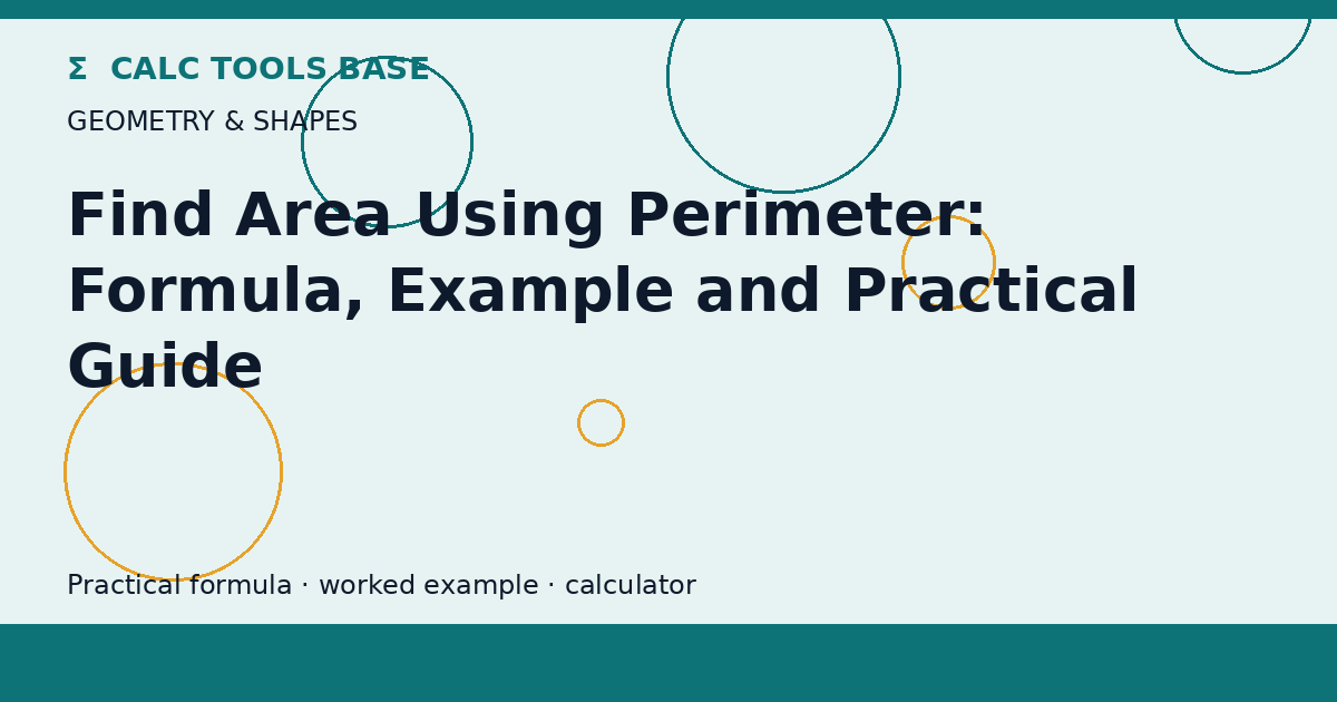 Find Area Using Perimeter