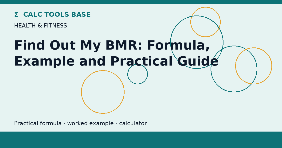 Find Out My BMR