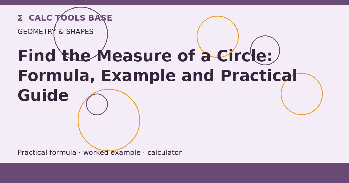 Find The Measure Of A Circle