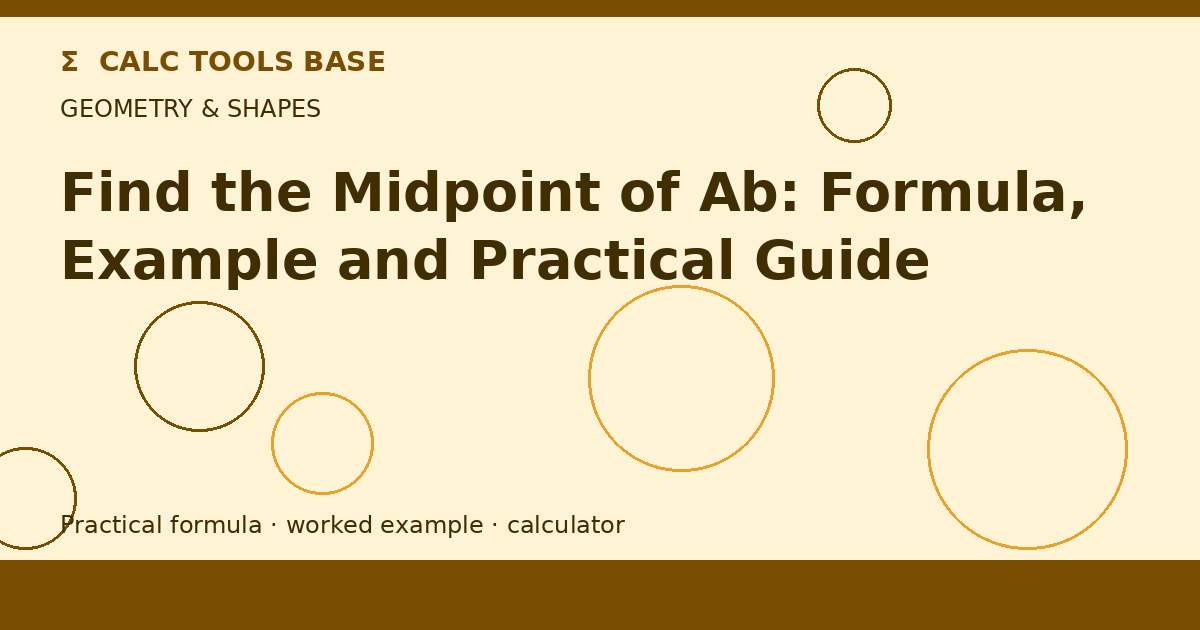 Find The Midpoint Of Ab