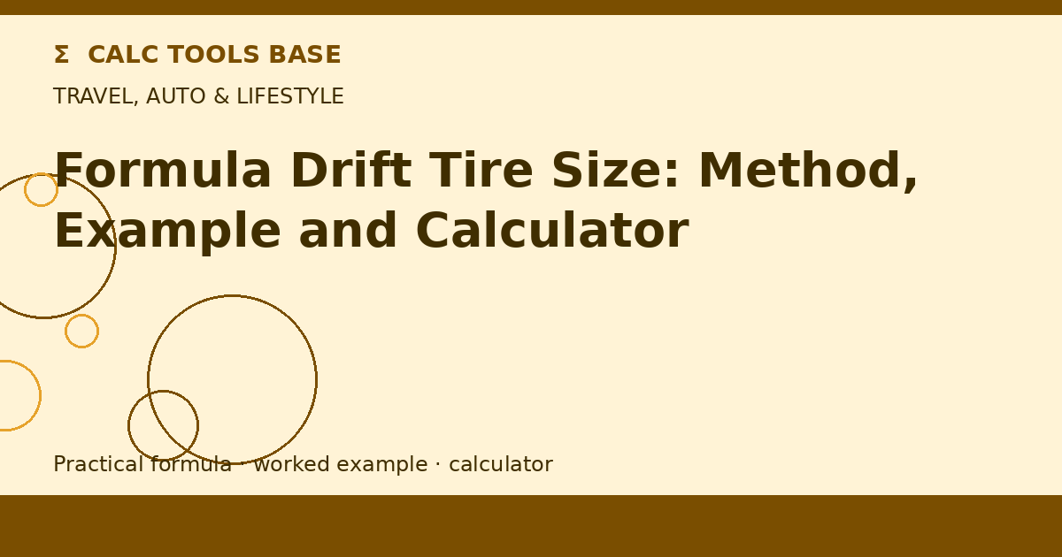 Formula Drift Tire Size